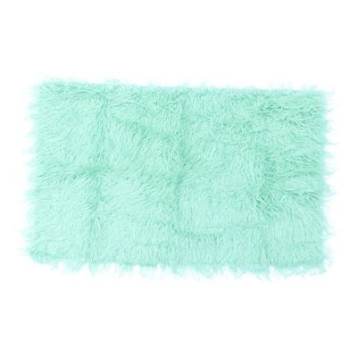 BESTonZON Boy Girl Photography Blanket Soft Faux Fur Quilt for Newborns Pale Green Photography Mat for Photoshoots Easy to Clean