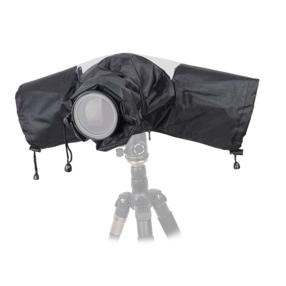 Mikikit DSLR Camera Rain Cover Black Digital Camera Accessories Weatherproof for Panchos Rain Adult
