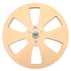 1/4 7 Inch Empty Reel for Reel to Reel Tape Player, Aluminum Alloy Recording Takeup Reel with 6 Hole, Sound Tape Empty Reel Replacement Universal Opening Machine Part (Gold Grey) view 1