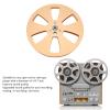 1/4 7 Inch Empty Reel for Reel to Reel Tape Player, Aluminum Alloy Recording Takeup Reel with 6 Hole, Sound Tape Empty Reel Replacement Universal Opening Machine Part (Gold Grey) view 3