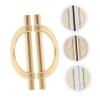 IWOWHERO 2pcs Modern Dresser Pulls Zinc Alloy Handles Creative Shape Pull Handles for Furniture view 3