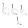 KONTONTY 400pcs Plastic Cable Clips for Wire Management Durable Wall Fasteners for Coax Phone Lines Easy to Install Neat Organization for Home Office and Garage view 2