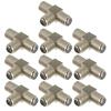 Yardenfun Cable Tv Connectors 10pcs F- Female Splitter Satellite Tv Signal Splitter Nickel-Plated Zinc Alloy view 1
