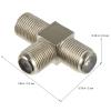 Yardenfun Cable Tv Connectors 10pcs F- Female Splitter Satellite Tv Signal Splitter Nickel-Plated Zinc Alloy view 2