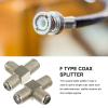 Yardenfun Cable Tv Connectors 10pcs F- Female Splitter Satellite Tv Signal Splitter Nickel-Plated Zinc Alloy view 4