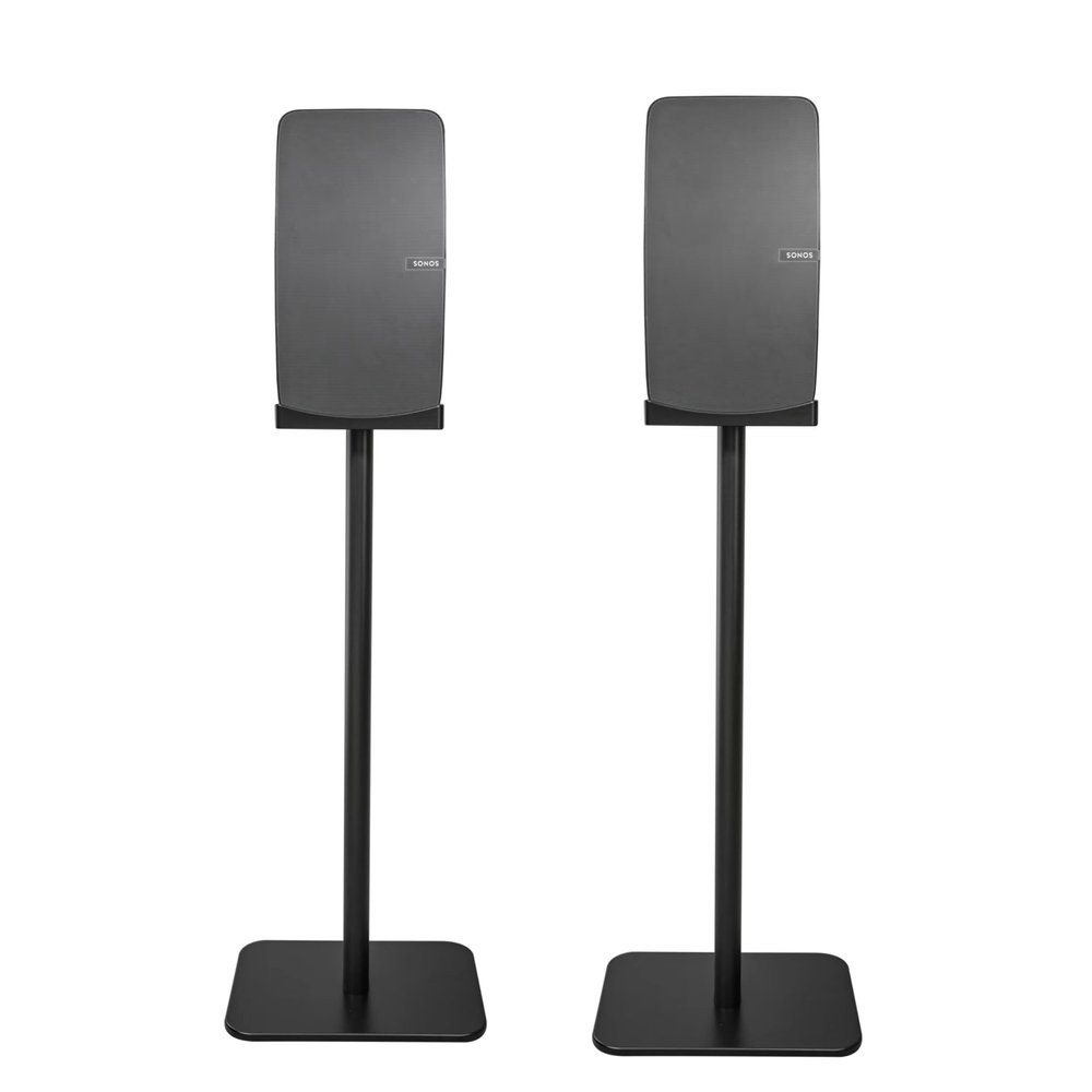 ZGOUO Speaker Bracket is Compatible with SONOS Five and Play: 5 Wireless HiFi Speakers with Aluminum Alloy Material for Hidden Power Cords Placed Horizontally or Vertically (Vertical Black Pair)