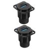 PRETYZOOM 2pcs 3.0 Panel Mount Connector Pass Through Female to Female Pc Metal Construction view 1