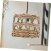 BUTIFULSIC Woven Pendant Lamp Shade Lightweight Rustic Style Ceiling Light Cover for to Install Straw Lampshade for Indoor and Outdoor Use view 4