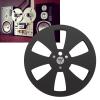 1/4 7 Inch Empty Reel for Reel to Reel Tape Player, Aluminum Alloy Recording Takeup Reel with 6 Hole, Sound Tape Empty Reel Replacement Universal Opening Machine Part (Black Gray) view 4