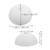 Plastic Lamp Shade 2pcs with 42mm Hole, Modern White Rounded Cover view 2