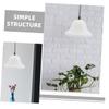 Plastic Lamp Shade 2pcs with 42mm Hole, Modern White Rounded Cover view 3