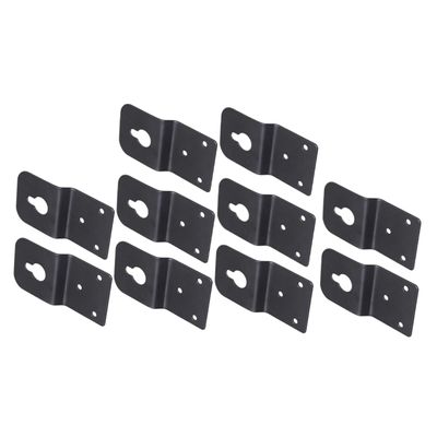 Yardenfun 10pieces Speaker Hanger Plate for Surround Sound Box Thickened Hook Bracket Easy Installation Audio Speaker Wall Mounting