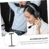 KONTONTY Aluminum Alloy Headset Rack with Dual Hooks Stylish Desktop Headphone Holder for Gaming and Music Sturdy Earphone Stand with Elegant Design and Stable Support view 3