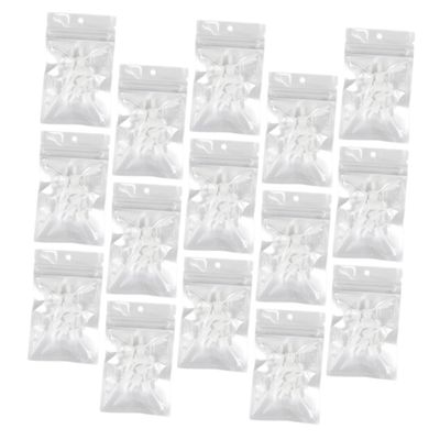 White Plastic Glue Bottle Nozzles 100Pcs for Professional Salon Use
