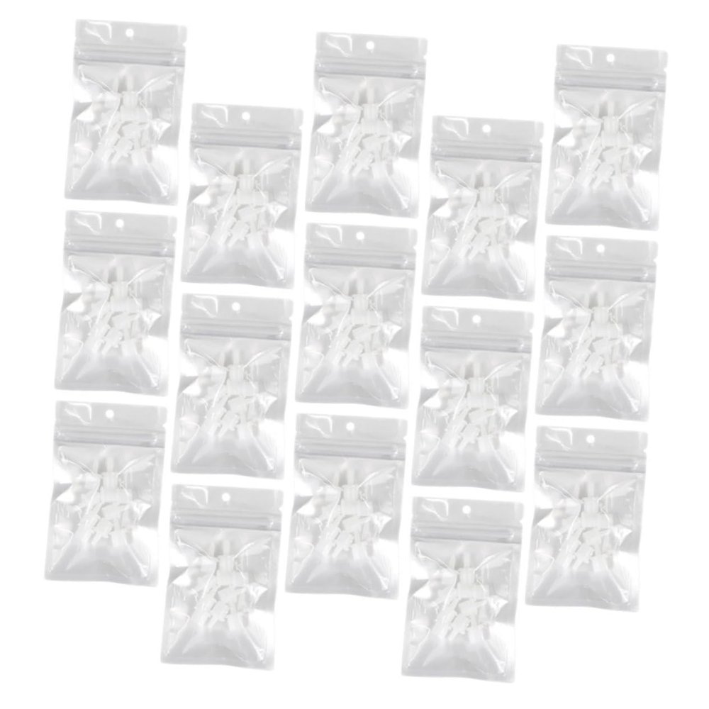 White Plastic Glue Bottle Nozzles 100Pcs for Professional Salon Use