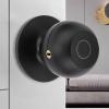 Smart Door Knob Fingerprint Smart Lock with Tuya App Control for Bedroom Office Hotel, Smart Lock for Bedroom Door,Emergency Charging, Unlock Features, Secure Lock Design (Black) view 3