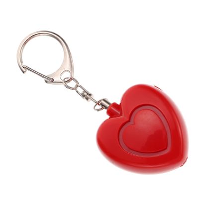 CONGARTENO Personal Alarm Keychain Heart Shaped Safety Device Led Lights for Women Seniors and College Students Easy to Carry Emergency Scream Alarm for Travel and Personal Security
