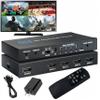4K HDMI Multiviewer 4X1 with IR Remote SIGRAPID Screen Divider 4 HDMI in 1 Out Seamless Switch 1 4 Way Display Supports 4K@60Hz(YUV)/4K@30Hz(RGB)/1080P Full HD HDCP1.4 5 View Modes 11 22 13 etc. view 1