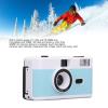 35mm Film Camera, Lightweight 28MM F/8 Lens 35mm Retro Camera ABS Optical Glass 1/120s Shutter Speed Built in Flash for Outdoor (Blue White) view 2