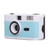 35mm Film Camera, Lightweight 28MM F/8 Lens 35mm Retro Camera ABS Optical Glass 1/120s Shutter Speed Built in Flash for Outdoor (Blue White) view 4