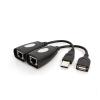ACGTUY 2Pcs USB UTP Extender Adapter Over Single RJ45 Ethernet CAT5E 6 Cable Up to 150ft LAN Network Ethernet Repeater Cable view 1