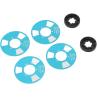 DIY Reel To Reel Cassette, 4 Reels Blank Metal Reel Cassette Tape Attractive Transparent 2 Wheel for Music Recording (Blue) view 1