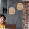 SEWOART Pendant Lamp Shade Rustic Hanging Lampshade Replacement for Restaurant Home Decor Easy Installation Multi-functional Light Cover Vintage Style Chandelier Accessory view 3
