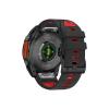 Quic kFit 26mm 22mm Band Fit for Garmin Fenix8/ Fenix E 8 7 7X 6 6X 5 5X/Epix Pro 47mm 51mm/Enduro 3 Two-Tone Silicone Strap Bracelet(Black Red,Quic kFit 22mm) view 1