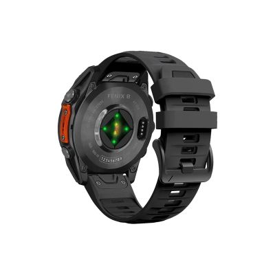 Quic kFit 26mm 22mm Watch Band Fit for Garmin Fenix 8 47mm 51mm E 7 7X/Epix Pro/6 6X 5X Plus/Enduro 3 Silicone Strap Bracelet(Coal Ash Black,Quic kFit 26mm)