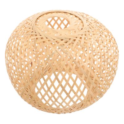 Levemolo Vintage Pendant Light Lampshade Woven Bamboo Lamp Cover for Chandeliers Boho Style Light Shade