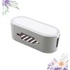 BRIGHTFUFU Multifunctional Storage Box with Lid Organizer for Home Office and Study Keep Wires Tidy and Protected from and Pets Grey view 2