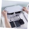 BRIGHTFUFU Multifunctional Storage Box with Lid Organizer for Home Office and Study Keep Wires Tidy and Protected from and Pets Grey view 4