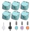 6 Pack Magnetic Cable Management Clips, 2024 New Magnetic Cord Organizer, Desks Phone USB Charging Cable Storage Holder, Office Desk Car Wall (Blue) view 1