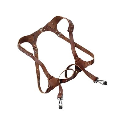 BRIGHTFUFU Leather Camera Strap Adjustable Multi-function Shoulder Belt for Professional Photographic Equipment Light for and Mirrorless Cameras