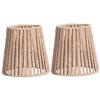 MERRYHAPY 2pcs Woven Pendant Lamp Shade Retro Hanging Light Fixture for Office and Hotel for Rustic and Farmhouse Styles Creates Warm Atmosphere Easy to Install view 1