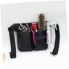 SOESFOUFU 1pc Portable Pu Barber Waist Bag Hairdressing Tools Holder for Salon Multifunctional Scissor Organizer Black Essential for Stylists view 3