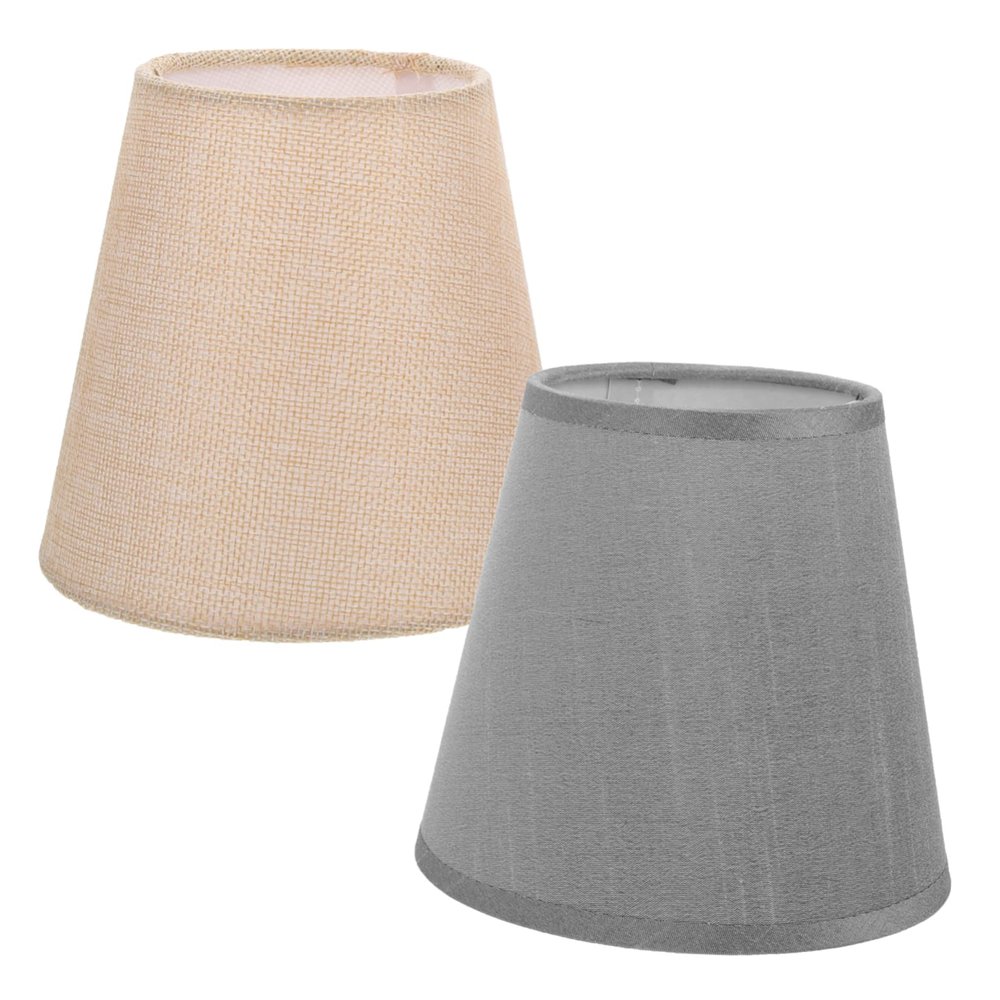 Cabilock 2pcs Modern Cloth Lampshade Soft Fabric Replacement Shade for Table Floor Lamps Elegant Drum Design for Home Office