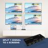 8K HDMI Splitter 1 in 4 Out 4K 120Hz,1X4 HDMI Duplicator Adapter-1 to 2 Output Simultaneously for 2or4 Displays, Support Full HD1080P 3D HDCP 1.4 for PS3/4, Blu-Ray DVD Player-Not for Extend (8K 1X4) view 3