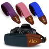 Art Tribute Camera Strap Personalized With Name - Shoulder, Crossbody & Neck Camera Strap for Photographers, Fits All Cameras, Canon Nikon Sony Fujifilm, Padded Strap W/Quick Release & Leather Ends view 1