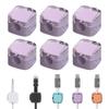 6 Pack Magnetic Cable Management Clips, 2024 New Magnetic Cord Organizer, Desks Phone USB Charging Cable Storage Holder, Office Desk Car Wall (Purple) view 1