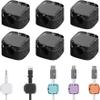 6 Pack Magnetic Cable Management Clips, 2024 New Magnetic Cord Organizer, Desks Phone USB Charging Cable Storage Holder, Office Desk Car Wall (Black) view 1