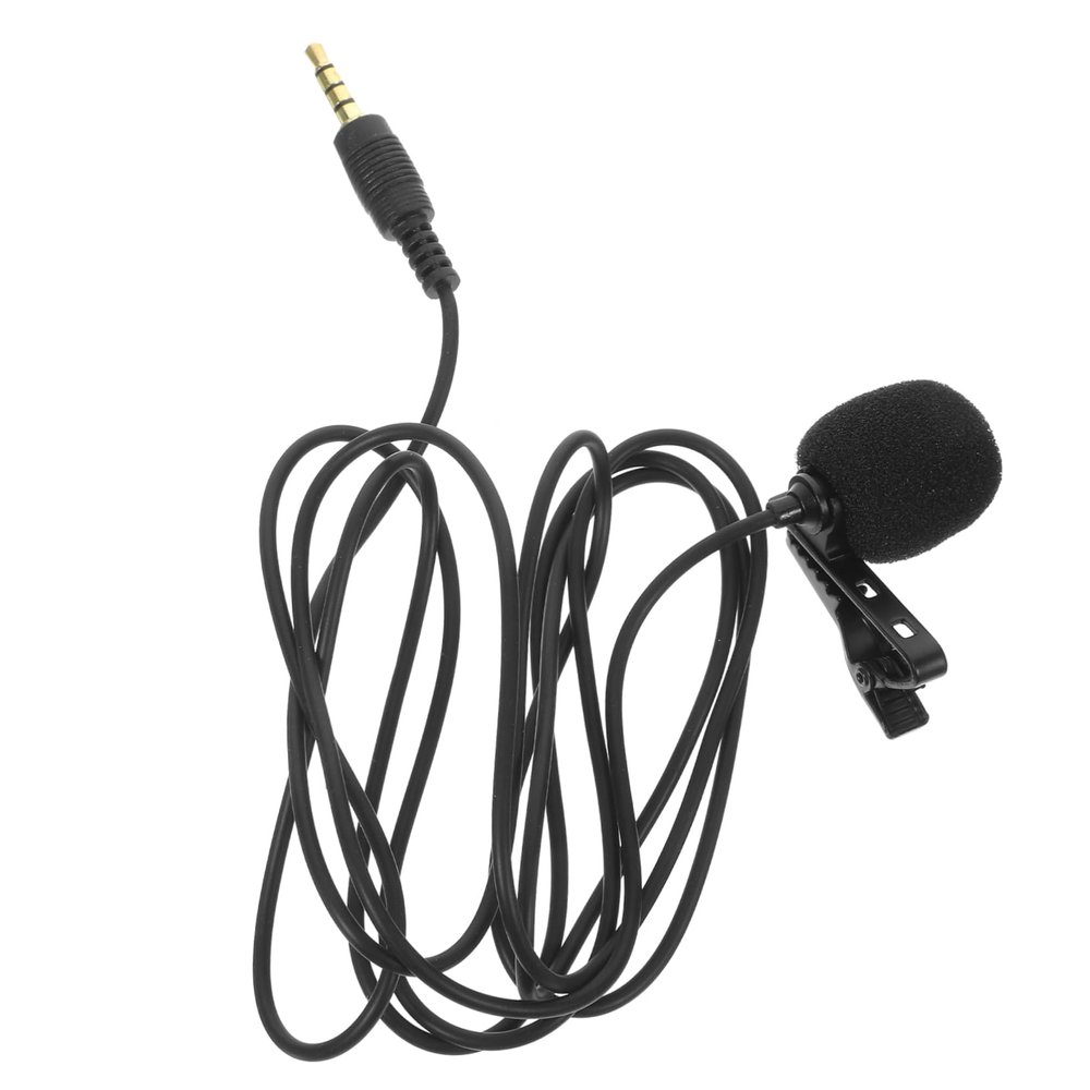 BRIGHTFUFU Microphone for Smartphones Microphone Clip on Small Recording Mic for Phone 3.5mm Jack Versatile Lapel Mic