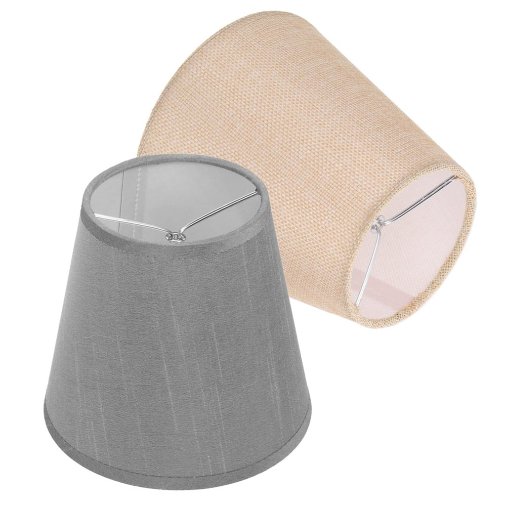 Levemolo 2pcs Delicate Cloth Lampshade Replacement Shade for Bedside Desk Lamps Easy to Install for Living Dining Decor