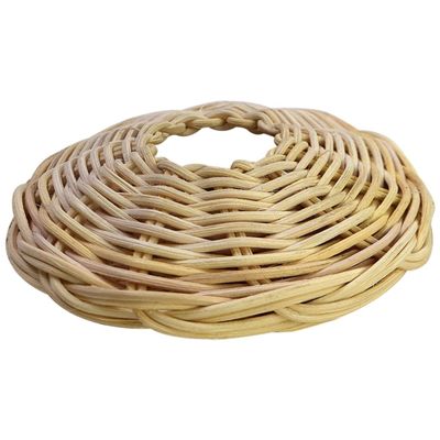 Levemolo Rattan Woven Chandelier Shade Rustic Decorative Lamp Cover for Home Restaurant and Cafe Chic Handcrafted Light Cover Beige Dining Room and Kitchen