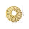 Levemolo Rattan Woven Chandelier Shade Rustic Decorative Lamp Cover for Home Restaurant and Cafe Chic Handcrafted Light Cover Beige Dining Room and Kitchen view 2