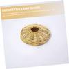 Levemolo Rattan Woven Chandelier Shade Rustic Decorative Lamp Cover for Home Restaurant and Cafe Chic Handcrafted Light Cover Beige Dining Room and Kitchen view 4