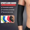 Mcolics Compression Cooling Arm Sleeve UV Sun Protection Elbow Shooter Sleeves For Men Women Cycling Basketball Running Golf (Red,Large) view 2