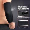 Mcolics Compression Cooling Arm Sleeve UV Sun Protection Elbow Shooter Sleeves For Men Women Cycling Basketball Running Golf (Red,Large) view 4
