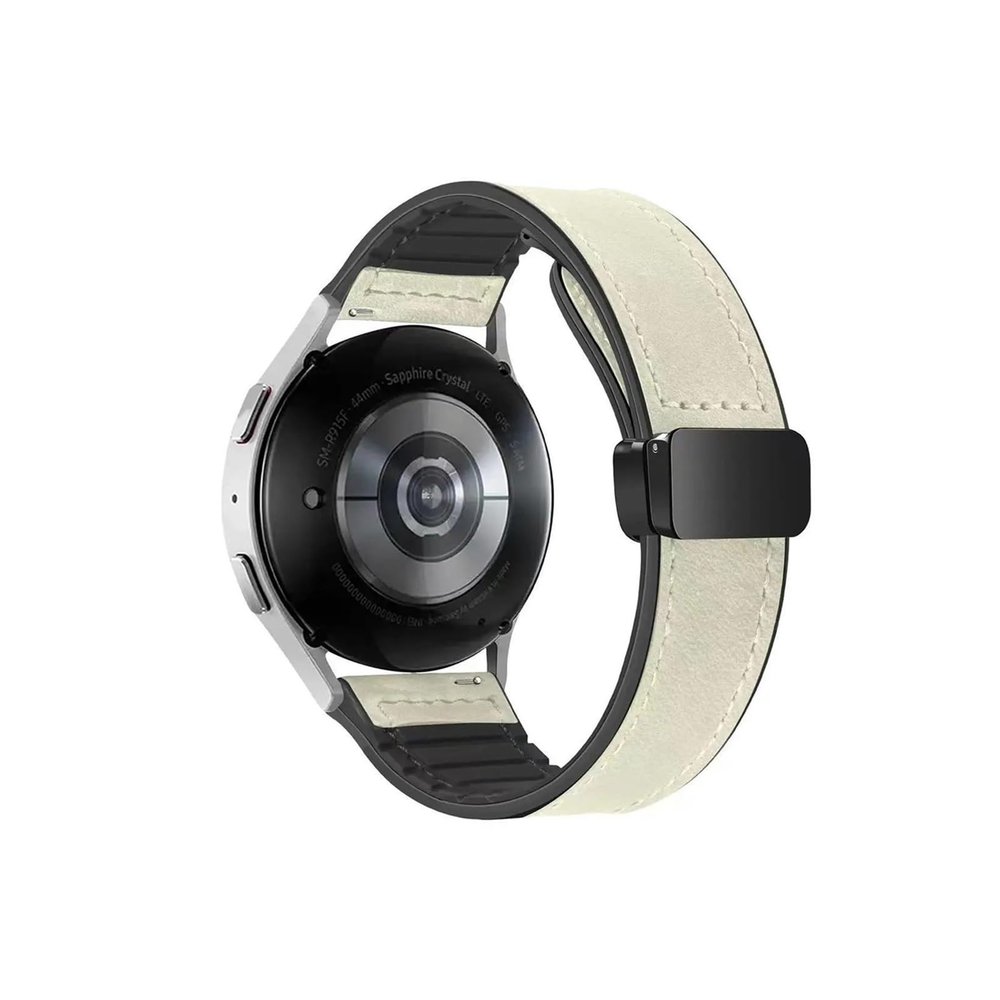 AMYEH Leather Silicone Strap fit for Huawei Watch GT 5 4 46mm 41mm Band Wristband Bracelet fit for Huawei GT5 GT4 GT3 Pro GT2 20mm 22mm Strap(CreamyWhite,For GT 2 46mm)