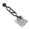 DIVJINGHAO 1" Ball to YS Head Adapter with 5'' Extension Arm Aluminum Alloy Underwater Dual Ball Arm for Strobe, Video Light, Diving Tray view 3